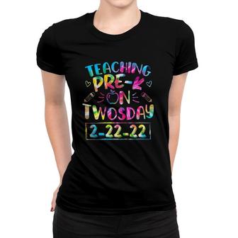 Teaching Pre-K On Twosday 2-22-22 February 22Nd Tie Dye Women T-shirt | Mazezy