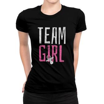Team Girl Gender Reveal Party Cute Tee Women T-shirt | Mazezy