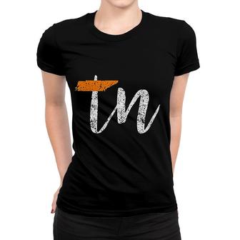 Tennessee State Flag Orange And White Home Women T-shirt | Mazezy