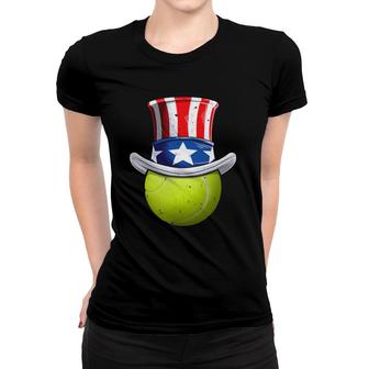Tennis Uncle Sam 4Th Of July Kids Boys American Flag Women T-shirt | Mazezy