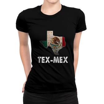 Tex Mex Texas State With Mexican Flag Women T-shirt | Mazezy