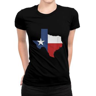 Texas State Lone Star Flag Map Women T-shirt | Mazezy