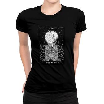 The Moon And Cat - Tarot Card Occult Goth Witchy Women T-shirt | Mazezy