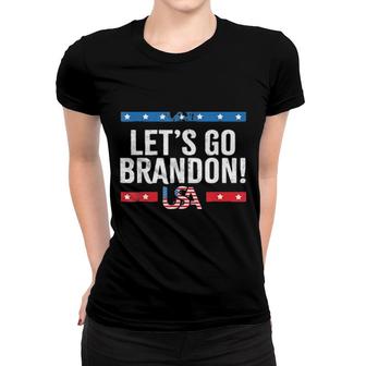 Top Let’S Go Brandon American Flag Impeach Biden 2021 Tee Women T-shirt | Mazezy