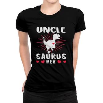 Unclesaurus Uncle Saurus Rex Dinosaur Heart Love Women T-shirt | Mazezy