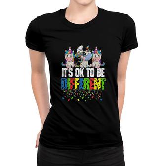 Unicorn Gift It Is Ok To Be Different Women T-shirt | Mazezy