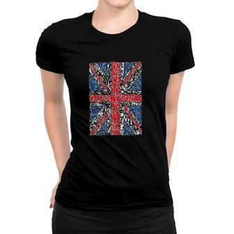Union Jack Muscle United Kingdom Distressed British Flag Women T-shirt | Mazezy
