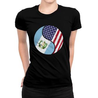 United States Yin And Yang - Us Flag Guatemala Women T-shirt | Mazezy
