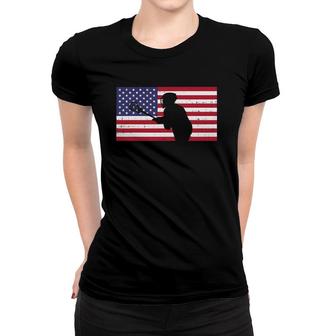 Us Flag Lacrosse Player Vintage Lax Patriotic Men Women Kids Women T-shirt | Mazezy