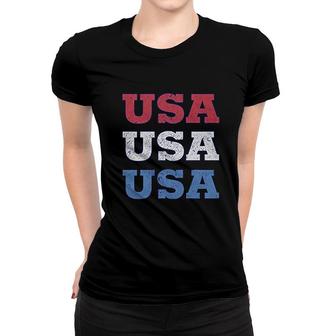 Usa Usa Usa Fourth Of July Youth Women T-shirt | Mazezy