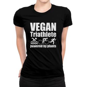 Vegan Triathlete Powered By Plants Women T-shirt | Mazezy