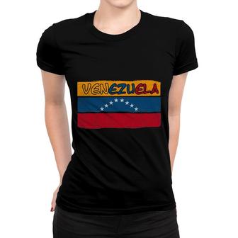 Venezuelan Flag Caracas Venezuela Gift Pride Venezuela Women T-shirt | Mazezy