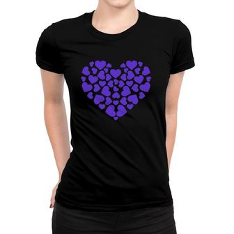Very Peri Heart Veri Color Of The Year 2022 Purple Very Peri Women T-shirt | Mazezy