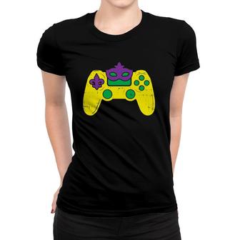 Video Game Controller Gamer Mardi Gras Boys Men Women T-shirt | Mazezy