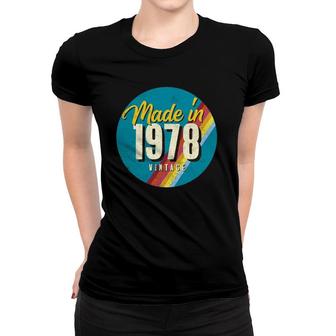 Vintage 1978 70S Style 43Rd Birthday Women T-shirt | Mazezy