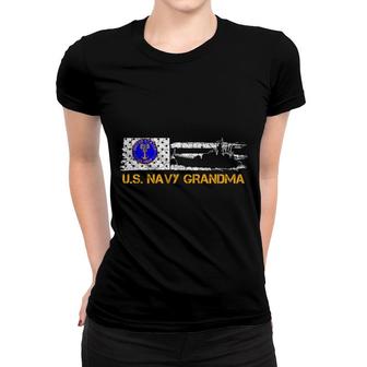 Vintage American Flag Us Navy Proud Grandma Veteran Military Women T-shirt - Thegiftio UK