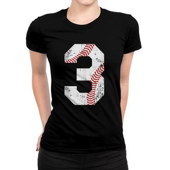 Vintage Baseball 3 Jersey Number Women T-shirt | Mazezy DE