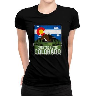 Vintage Crested Butte Colorado Rocky Mountains Women T-shirt | Mazezy