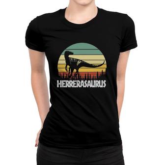 Vintage Herrerasaurus Dinosaur Lover Women T-shirt | Mazezy