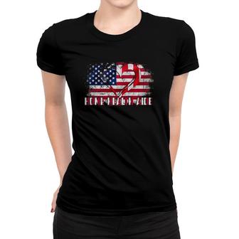 Vintage Home Health Aide With American Flag Gift Nurse Women T-shirt | Mazezy