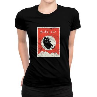 Vintage Japanese Cat Kawaii Anime Women T-shirt - Thegiftio