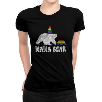 Vintage Mama Bear Pride Mother Teens Mom Lesbian Gay Lgbtq Women T-shirt | Mazezy