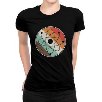 Vintage Physics Teacher Physicist Retro Atom Women T-shirt | Mazezy