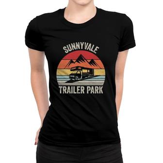 Vintage Retro Sunnyvale Trailer Park Women T-shirt | Mazezy