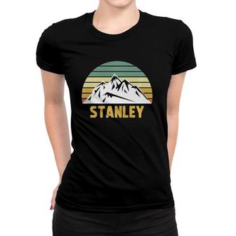 Vintage Stanley Idaho Sawtooth Mountains Retro Travel Gift Women T-shirt | Mazezy