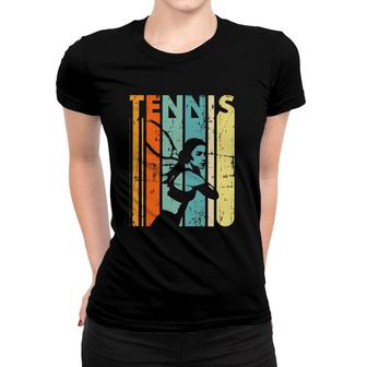 Vintage Tennis Player Gift Retro Tennis Women T-shirt | Mazezy