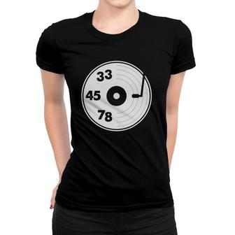 Vinyl Record 33 45 78 Turntables Dj Audiophile Lp Ep Gift Women T-shirt | Mazezy