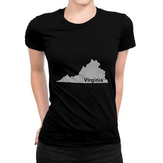 Virginia Map State Home Pride Gift Women T-shirt | Mazezy