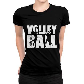 Volleyball Players Silhouette Sport Lover Gift Women T-shirt | Mazezy AU