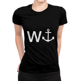 W Anchor Meme Women T-shirt | Mazezy