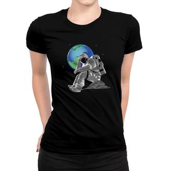 Weeping Astronaut Earth Day Mother Earth Save The Planet Eco Women T-shirt - Thegiftio UK