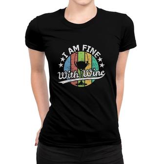 Wine Glass Of Red Wine And White Wine Women T-shirt | Mazezy