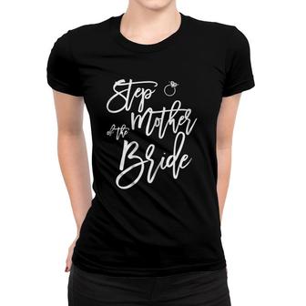 Womens Bridal Party Stepmother Of The Bride Navy Blue Women T-shirt | Mazezy