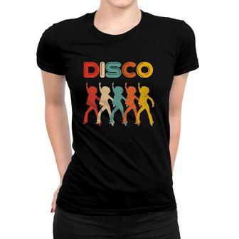Womens Disco 70S Disco Themed Vintage Retro Dancing V-Neck Women T-shirt | Mazezy