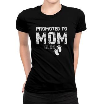Womens Funny Gift Promoted To Mom Est 2022 Mother's Day Women T-shirt | Mazezy