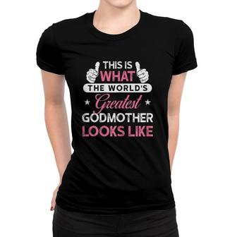 Womens Godmother Gift World's Greatest Godmother Women T-shirt | Mazezy UK