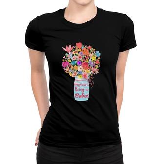 Womens Happiness Is Being A Babci Flower Grandma Mother's Day Women T-shirt | Mazezy UK