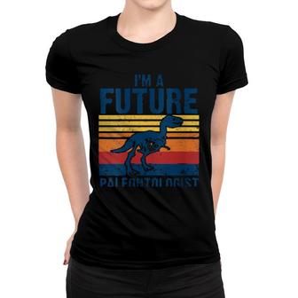 Womens I'm A Future Paleontologist Vintage Paleontology Dinosaurs Women T-shirt | Mazezy