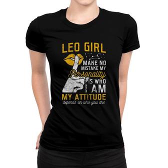 Womens Leo Girl Personality Attitude August Leo Zodiac Women T-shirt - Thegiftio UK