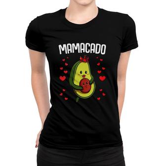 Womens Mamacado Pregnant Funny Pregnancy Avocado V-Neck Women T-shirt | Mazezy