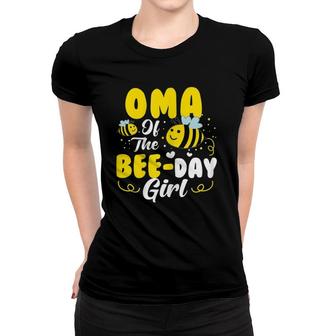 Womens Oma Of The Bee Day Girl Hive Party Matching Birthday Women T-shirt | Mazezy DE