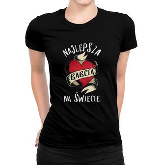 Womens Polish Mother Najlepsza Mama Babcia For Polish From Poland V-Neck Women T-shirt | Mazezy