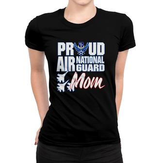 Womens Proud Air National Guard Mom Usa Military Mothers Day Women V-Neck Women T-shirt | Mazezy