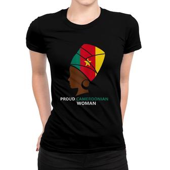 Womens Proud Cameroonian Woman Cameroon Flag Women T-shirt | Mazezy