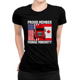 Womens Proud Member Fringe Minority Canadian Trucker Women T-shirt | Mazezy