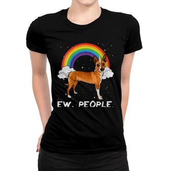 Womens Rainbow Portuguese Podengo Pequeno Ew People Unicorn Dog Women T-shirt | Mazezy